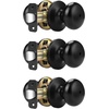 image:imageProbrico Privacy Door Knobs Black Round Ball Door Knobs Interior Door Knobs Bedroom Bathroom Door knobs Locking Door Knob Without Key 10 PackBlack