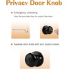 image:imageProbrico Privacy Door Knobs Black Round Ball Door Knobs Interior Door Knobs Bedroom Bathroom Door knobs Locking Door Knob Without Key 10 PackBlack
