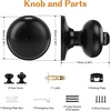 image:imageProbrico Privacy Door Knobs Black Round Ball Door Knobs Interior Door Knobs Bedroom Bathroom Door knobs Locking Door Knob Without Key 10 PackBlack