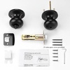 image:imageProbrico Privacy Door Knobs Black Round Ball Door Knobs Interior Door Knobs Bedroom Bathroom Door knobs Locking Door Knob Without Key 10 PackBlack