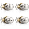 image:imageProbrico Privacy Door Knobs Black Round Ball Door Knobs Interior Door Knobs Bedroom Bathroom Door knobs Locking Door Knob Without Key 10 PackBrushed Nickel