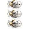 image:imageProbrico Privacy Door Knobs Black Round Ball Door Knobs Interior Door Knobs Bedroom Bathroom Door knobs Locking Door Knob Without Key 10 PackBrushed Nickel