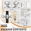 image:imageProbrico Privacy Door Knobs Black Round Ball Door Knobs Interior Door Knobs Bedroom Bathroom Door knobs Locking Door Knob Without Key 10 PackBrushed Nickel