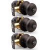 image:imageProbrico Privacy Door Knobs Black Round Ball Door Knobs Interior Door Knobs Bedroom Bathroom Door knobs Locking Door Knob Without Key 10 PackOil Rubbed Bronze