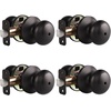image:imageProbrico Privacy Door Knobs Black Round Ball Door Knobs Interior Door Knobs Bedroom Bathroom Door knobs Locking Door Knob Without Key 10 PackOil Rubbed Bronze