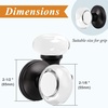 image:imageProbrico Round Crystal Passage Door Knobs for Hallway Closet Interior Keyless NonLocking Hardware Clear Real Glass Door Handles with Black Round Rosette 2 Pack