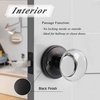 image:imageProbrico Round Crystal Passage Door Knobs for Hallway Closet Interior Keyless NonLocking Hardware Clear Real Glass Door Handles with Black Round Rosette 2 Pack