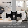 image:imageProbrico Round Crystal Passage Door Knobs for Hallway Closet Interior Keyless NonLocking Hardware Clear Real Glass Door Handles with Black Round Rosette 2 Pack