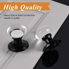 image:imageProbrico Round Crystal Passage Door Knobs for Hallway Closet Interior Keyless NonLocking Hardware Clear Real Glass Door Handles with Black Round Rosette 2 Pack