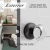 image:imageProbrico Round Crystal Passage Door Knobs for Hallway Closet Interior Keyless NonLocking Hardware Clear Real Glass Door Handles with Black Round Rosette 2 Pack