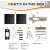 image:imageProbrico Satin Nickel Single Cylinder DeadboltKeyed One Side Deadbolt LockResidential Security Square Door Lock for Interior and Exterior2PackBlack