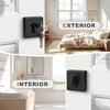 image:imageProbrico Satin Nickel Single Cylinder DeadboltKeyed One Side Deadbolt LockResidential Security Square Door Lock for Interior and Exterior2PackBlack
