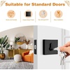 image:imageProbrico Satin Nickel Single Cylinder DeadboltKeyed One Side Deadbolt LockResidential Security Square Door Lock for Interior and Exterior2PackBlack