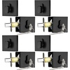 image:imageProbrico Satin Nickel Single Cylinder DeadboltKeyed One Side Deadbolt LockResidential Security Square Door Lock for Interior and Exterior2PackBlack