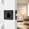 image:imageProbrico Satin Nickel Single Cylinder DeadboltKeyed One Side Deadbolt LockResidential Security Square Door Lock for Interior and Exterior2PackBlack