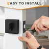 image:imageProbrico Satin Nickel Single Cylinder DeadboltKeyed One Side Deadbolt LockResidential Security Square Door Lock for Interior and Exterior2PackBlack