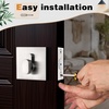image:imageProbrico Satin Nickel Single Cylinder DeadboltKeyed One Side Deadbolt LockResidential Security Square Door Lock for Interior and Exterior2PackSatin Nickel