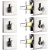 image:imageProbrico Satin Nickel Single Cylinder DeadboltKeyed One Side Deadbolt LockResidential Security Square Door Lock for Interior and Exterior2PackSatin Nickel