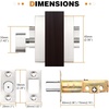 image:imageProbrico Satin Nickel Single Cylinder DeadboltKeyed One Side Deadbolt LockResidential Security Square Door Lock for Interior and Exterior2PackSatin Nickel