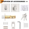 image:imageProbrico Satin Nickel Single Cylinder DeadboltKeyed One Side Deadbolt LockResidential Security Square Door Lock for Interior and Exterior2PackSatin Nickel