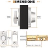 image:imageProbrico1 Pack Combo Packs Single Cylinder Deadbolts Satin Nickel Keyed Different Exterior Lockset Handleset for Entrance Door and Front Gate AntiTheft Keyway Key Hardware 3 Keys