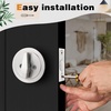 image:imageProbrico1 Pack Combo Packs Single Cylinder Deadbolts Satin Nickel Keyed Different Exterior Lockset Handleset for Entrance Door and Front Gate AntiTheft Keyway Key Hardware 3 Keys