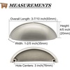 image:imageProbrioco 12 Pack 3 Drawer Pulls Satin Nickel Cabinet Cup Pulls amp 15 Pack 1316 inch Nickel Kitchen Cabinet Knobs Round Kitchen Drawer Dresser Handles Kithchen Cabinets Pulls and Knobs for Bedroom
