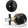 image:imageProbrico 2 Pack Oil Rubbed Bronze Single Cylinder Deadbolt Lock Set Keyed One Side Door Lock for Exterior and Interior Door All Keyed AlikeBlack