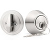 image:imageProbrico 3 Pack Keyed Alike Combo Packs Single Cylinder Deadbolts Brushed Nickel Keyway Keys Handleset 3 Keys AntiTheft Interioramp Exterior Door Hardware for Entrance Lock and Front GateBrushed Nickel
