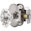 image:imageProbrico Arched Rosette Oval Shape Interior Door Handle Heavy Duty Crystal Passage Door Knobs for Hallway and Closet Keyless NonLocking Passage Door Handle in Brushed Nickel Finish1Pack