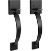 image:imageProbrico Double Sided Oil Rubbed Bronze Front Door HandleExteriorInterior Keyless Square Front Door HandlesetEntry Handleset with No Lock1PackBlack