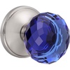 image:imageProbrico Heavy Duty Dummy Door Knob for HallwayCloset 1 Pack Inactive Half NonTurning Door Knobs Interior Blue Diamond Shape Crystal Door Knobs with Brushed Nickel Round Rosette