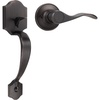image:imageProbrico Oil Rubbed Bronze Front Door Handle Entry Door Handleset Exterior Door Handle with Wave Lever Keyless Door Handles Entrance Door Handle with Reversible Handed Lever1PackOil Rubbed Bronze