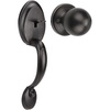 image:imageProbrico Oil Rubbed Bronze Front Door Handle SetAntique Exterior Door Handle with Interior Door KnobEntry Handleset with No Lock1PackOil Rubbed Bronze