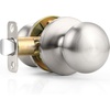 image:imageProbrico Passage Door Knobs Without Key Black Closet Door Knobs Interior Keyless Door Knob NoLocking Door Knobs 10 PackBrushed Nickel