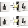 image:imageProbrico Satin Nickel Single Cylinder DeadboltKeyed One Side Deadbolt Lock Residential Security Square Door Lock for Interior and ExteriorAll Keyed Alike2Pack