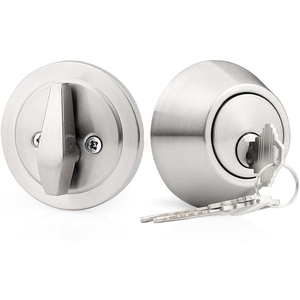 image:imageProbrico 2 Pack Oil Rubbed Bronze Single Cylinder Deadbolt Lock Set Keyed One Side Door Lock for Exterior and Interior Door All Keyed AlikeSatin Nickel