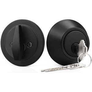 image:imageProbrico 3 Pack Keyed Alike Combo Packs Single Cylinder Deadbolts Brushed Nickel Keyway Keys Handleset 3 Keys AntiTheft Interioramp Exterior Door Hardware for Entrance Lock and Front GateBlack