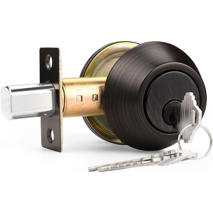 image:imageProbrico 3 Pack Keyed Alike Combo Packs Single Cylinder Deadbolts Brushed Nickel Keyway Keys Handleset 3 Keys AntiTheft Interioramp Exterior Door Hardware for Entrance Lock and Front GateOil Rubbed Bronze