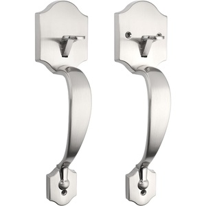image:imageProbrico Double Sided Oil Rubbed Bronze Front Door Handle SetExteriorInterior Keyless French Door HandlesEntry Handleset Passage Heavy Duty Door Lock Set with No Lock1PackSatin Nickel