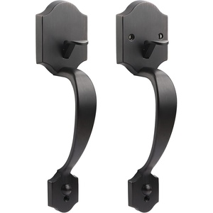 image:imageProbrico Double Sided Oil Rubbed Bronze Front Door Handle SetExteriorInterior Keyless French Door HandlesEntry Handleset Passage Heavy Duty Door Lock Set with No Lock1PackOil Rubbed Bronze