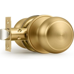 image:imageProbrico Interior Door Knob for Hallway Black Door Knobs Closet Door Knob Passage Door Knob with Round Ball Knob 6 PackChampagne Bronze