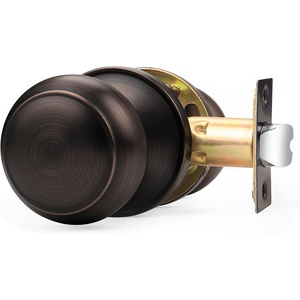image:imageProbrico Interior Door Knob for Hallway Black Door Knobs Closet Door Knob Passage Door Knob with Round Ball Knob 6 PackOil Rubbed Bronze