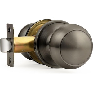 image:imageProbrico Interior Door Knob for Hallway Black Door Knobs Closet Door Knob Passage Door Knob with Round Ball Knob 6 PackSatin Gunmetal