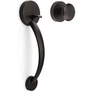 image:imageProbrico Oil Rubbed Bronze Round Front Door HandlesetEntry Door Handle Set with Door KnobExteriorInterior Passage Door Handle Reversible for Right and Left Handed1PackOil Rubbed Bronze