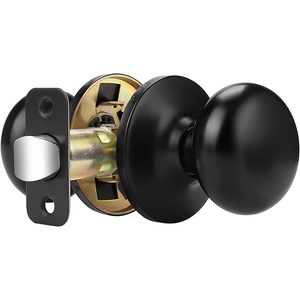 image:imageProbrico Passage Door Knobs Without Key Black Closet Door Knobs Interior Keyless Door Knob NoLocking Door Knobs 10 PackBlack