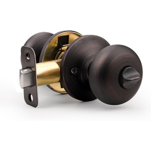 image:imageProbrico Privacy Door Knobs Black Round Ball Door Knobs Interior Door Knobs Bedroom Bathroom Door knobs Locking Door Knob Without Key 10 PackOil Rubbed Bronze