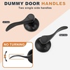 image:imageProbrico 1 Pair Black Wave Style Dummy Door Lever for Interior DoorLeft Hand and Right Handed NonFunctioningBlack