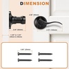image:imageProbrico 1 Pair Black Wave Style Dummy Door Lever for Interior DoorLeft Hand and Right Handed NonFunctioningBlack
