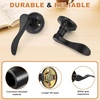 image:imageProbrico 1 Pair Black Wave Style Dummy Door Lever for Interior DoorLeft Hand and Right Handed NonFunctioningBlack